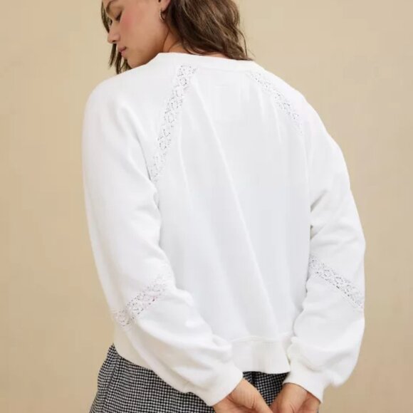 NWOT** Aerie Hey Crochet Sweatshirt - Picture 3 of 6